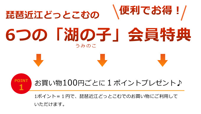 6つの「湖の子会員」会員特典