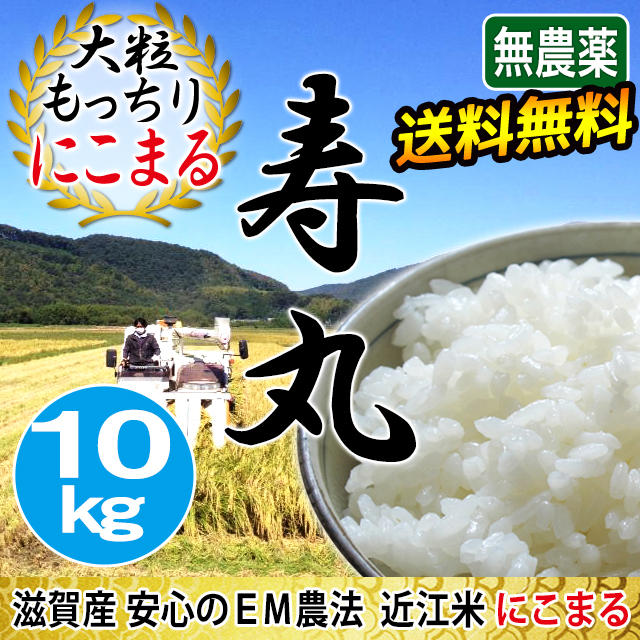 吉田さんの無農薬寿丸（にこまる） 10kg(5kg×2）（白米/玄米） 【吉田